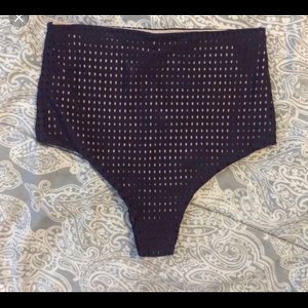 Acacia Seychelles mesh in BlackBerry, high waisted